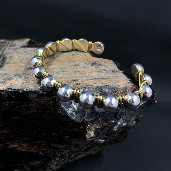 Silpada Sterling Silver and Brass Wire Cuff Bracelet - Picture 15 of 17